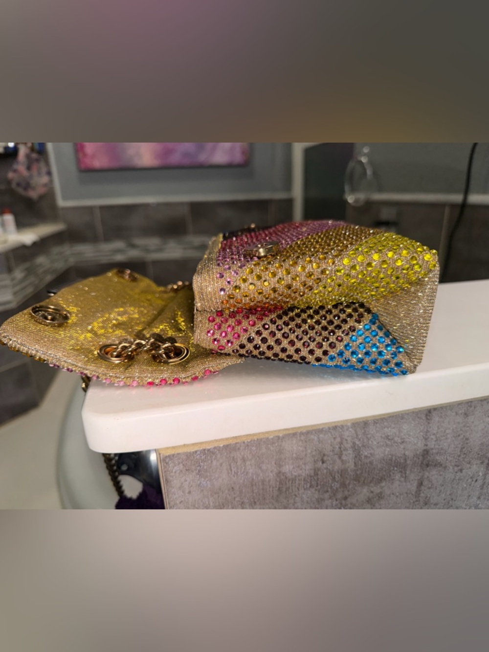 Kurt Geiger Multicolor Crystal Mini Bag - Picture 12 of 16